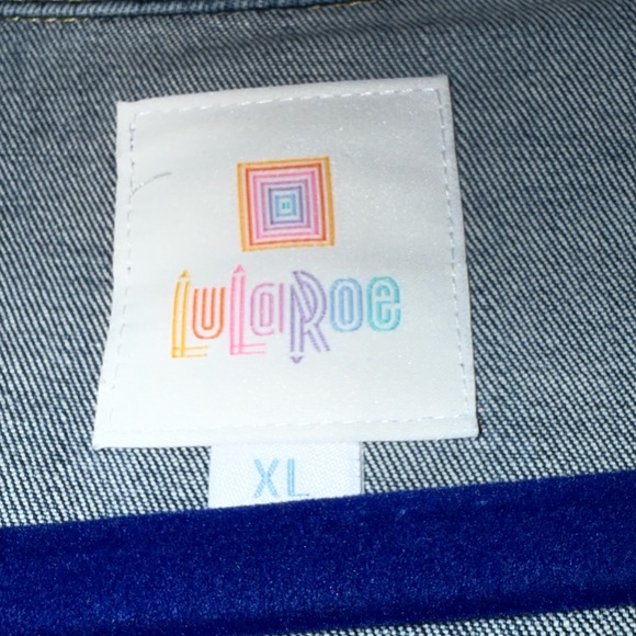 LuLaRoe Limited Edition Jaxon Denim Jacket EXCELLENT LIKE NEW CONDITION - Picture 6 of 7